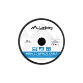 Lanberg HDMI (M/M) v2.0 kábel 20 m, optikai, fekete, AOC