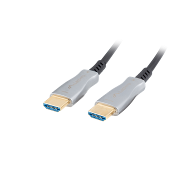 Lanberg HDMI (M/M) v2.0 kábel 20 m, optikai, fekete, AOC