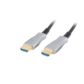 Lanberg HDMI (M/M) v2.0 kábel, 30 m, optikai, fekete, AOC