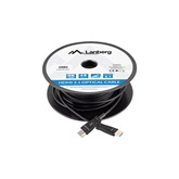 Lanberg HDMI (M/M) v2.1 kábel 100 m, optikai, fekete, AOC