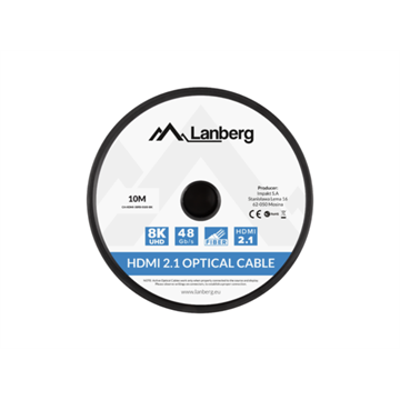 Lanberg HDMI v2.1 8K@60Hz/DSC összekötő AOC kábel - 10 m