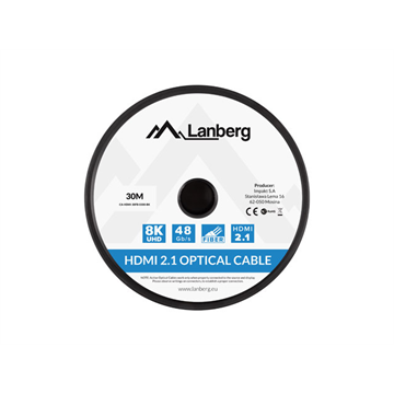 Lanberg HDMI v2.1 8K@60Hz/DSC összekötő AOC kábel - 30 m