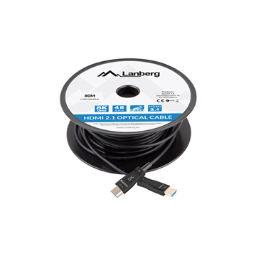Lanberg HDMI v2.1 8K@60Hz/DSC összekötő AOC kábel - 80 m