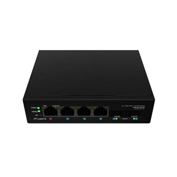 Lanberg Light Industrial 6 portos Gigabit PoE Switch (4xPoE, 2xSFP, 90W)