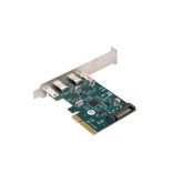 Lanberg PCI Express X1 kártya › 2x USB-C 3.2 Gen 2x1 alacsony profilú