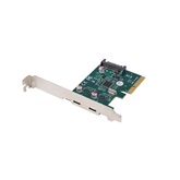 Lanberg PCI Express X1 kártya › 2x USB-C 3.2 Gen 2x1 alacsony profilú