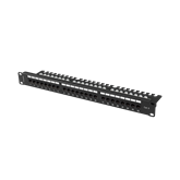 Lanberg Patch panel 24 port 1U 19" CAT.6 UTP, tehermentesítővel, fekete