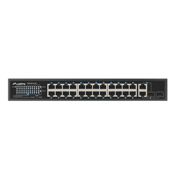 Lanberg Switch 24x 100Mb PoE+/ 2x Combo 19" rackes (360W) V2