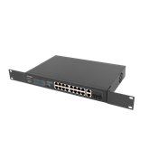 Lanberg Switch menedzsment nélküli, 16x 100Mb PoE+/ 2x 1GB/1X SFP, rackes (250W)