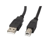 Lanberg USB-A (M)->USB-B (M) 2.0 kábel, 0,5 m, fekete