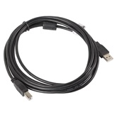 Lanberg USB-A (M)->USB-B (M) 2.0 kábel, 3 m, fekete, ferrit