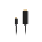 Lanberg USB-C (M)->HDMI (M) kábel, 1,8 m, 4K 60 Hz, fekete