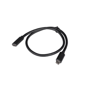 Lanberg USB-C M/F 3.1 kábel, 0,5 m, fekete