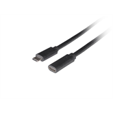 Lanberg USB-C M/F 3.1 kábel, 1,5 m, fekete