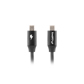 Lanberg USB-C (M/M) 2.0 kábel, 1,8 m, Quick Charge 4.0, fekete