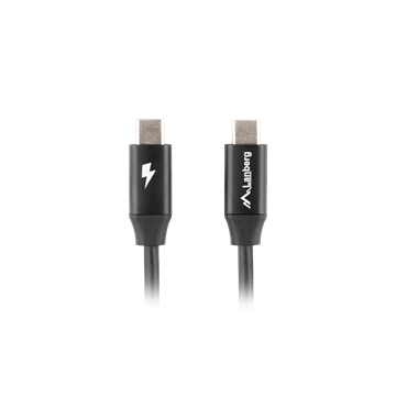 Lanberg USB-C 2.0 kábel, 1,8 m, Quick Charge 4.0 PD60W, fekete