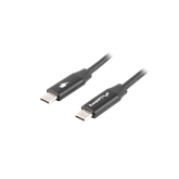 Lanberg USB-C 2.0 kábel, 1,8 m, Quick Charge 4.0 PD60W, fekete