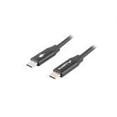 Lanberg USB-C (M/M) 2.0 kábel, 1 m, Quick Charge 4.0, fekete