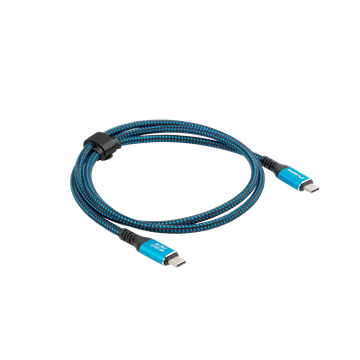 Lanberg USB-C (M/M) 4.0 kábel 0.5 m, 240W 8K 60 Hz, fekete-kék