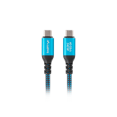 Lanberg USB-C (M/M) 4.0 kábel 0.5 m, 240W 8K 60 Hz, fekete-kék