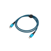 Lanberg USB-C (M/M) 4.0 kábel 0.5 m, 240W 8K 60 Hz, fekete-kék
