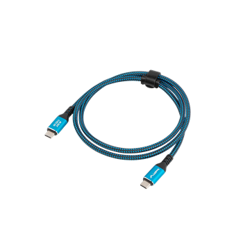 Lanberg USB-C (M/M) 4.0 kábel 0.5 m, 240W 8K 60 Hz, fekete-kék