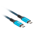 Lanberg USB-C (M/M) 4.0 kábel 2 m, 240W 8K 60 Hz, fekete-kék