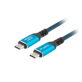 Lanberg USB-C (M/M) 4.0 kábel 2 m, 240W 8K 60 Hz, fekete-kék