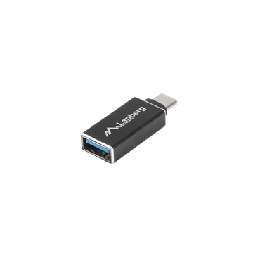 Lanberg USB-C (M) 3.1->USB-A (F) adapter, fekete, OTG