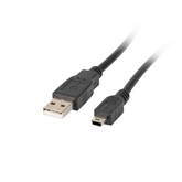 Lanberg USB mini (M)->USB-A (M) 2.0 kábel, 0,3 m, fekete (Canon)