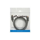 Lanberg displayport v1.2 kábel, 4K@60Hz, 3 méter, fekete