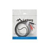 Lanberg minijack 3,5 mm (M) 3 pólus->2x RCA (cinch) (M) kábel, 1,5 m