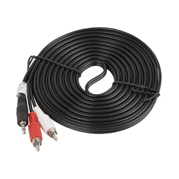 Lanberg minijack 3,5 mm (M) 3 pólus->2x RCA (cinch) (M) kábel, 5 m