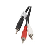 Lanberg minijack 3,5 mm (M) 3 pólus->2x RCA (cinch) (M) kábel, 5 m
