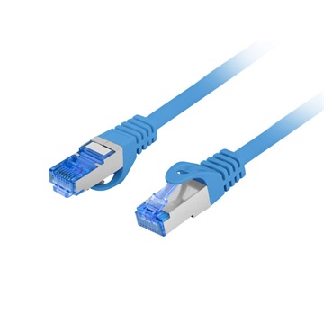 Lanberg patch kábel, Cat6a S/FTP LSZH CCA 0,5 m, kék 