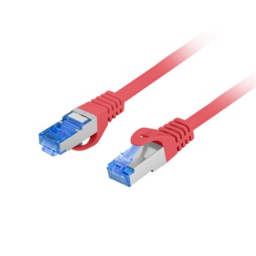Lanberg patch kábel, Cat6a S/FTP LSZH CCA 0,5 m, piros 