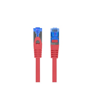 Lanberg patch kábel, Cat6a S/FTP LSZH CCA 0,5 m, piros 