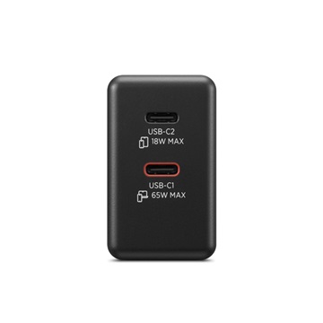 Lenovo Dual USB-C 65W GaN Charger - Black