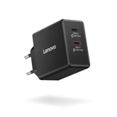 Lenovo Dual USB-C 65W GaN Charger - Black