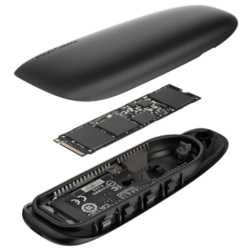 ASUS COBBLE - külső ház - m.2 NVMe SSD > USB3.2 Type-C - ESD-A1A