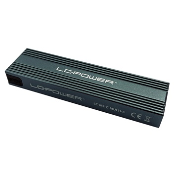 LC Power Külső ház - USB 3.2 Type-C - NVMe vagy SATA M.2 SSD - LC-M2-C-MULTI-3