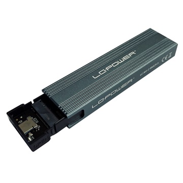 LC Power Külső ház - USB 3.2 Type-C - NVMe vagy SATA M.2 SSD - LC-M2-C-MULTI-3