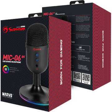 MARVO Blast 40 vezetékes mikrofon - fekete - Dobozsérült termék