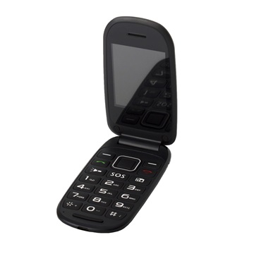 MOBIL Alcor Handy Black - Flip Phone - Bontott, doboz sérült