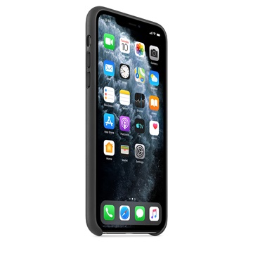 Apple iPhone 11 Pro Max bőrtok - Fekete