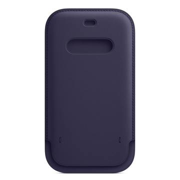 Apple iPhone 12 / 12 Pro MagSafe-rögzítésű bebújtatós bőrtok - Mély ibolyaszín