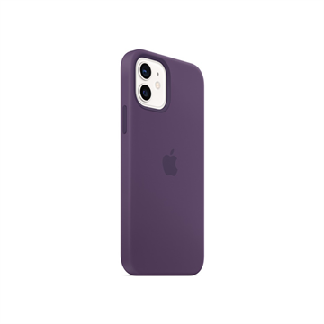 Apple iPhone 12 / 12 Pro MagSafe-rögzítésű szilikon tok - Ametiszt