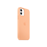 Apple iPhone 12 / 12 Pro MagSafe-rögzítésű szilikon tok - Sárgadinnye 