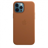 Apple iPhone 12 Pro Magsafe rögzítésű bőrtok - Barna