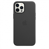 Apple iPhone 12 Pro Max Magsafe rögzítésű bőrtok - Fekete